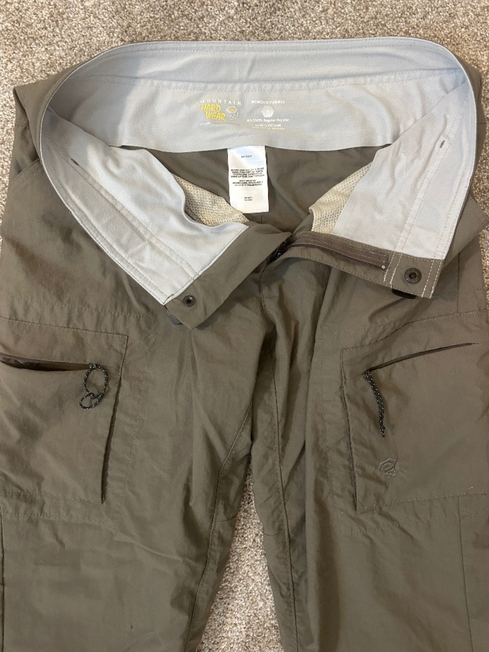 Mountain Hardwear Green Outdoor Hiking Camping Nylon Pants size 8 Regular - Picture 7 of 8